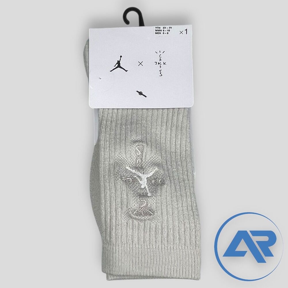 Nike Jordan Travis Scott Everyday Cushion Crew Socks Bone Sail White Medium